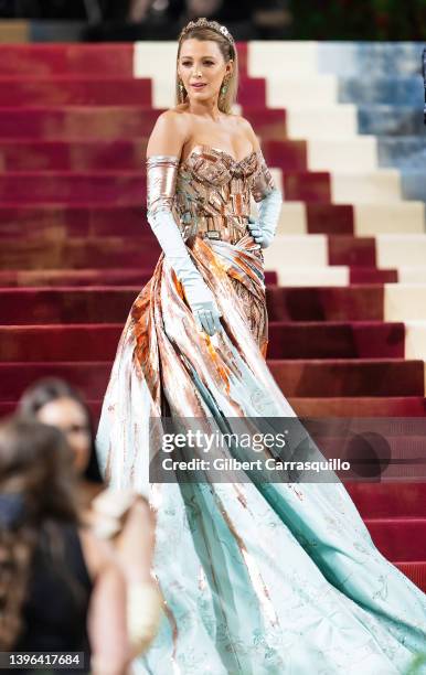 Actress Blake Lively arrives to The 2022 Met Gala Celebrating "In America: An Anthology of Fashion" at The Metropolitan Museum of Art on May 02, 2022...