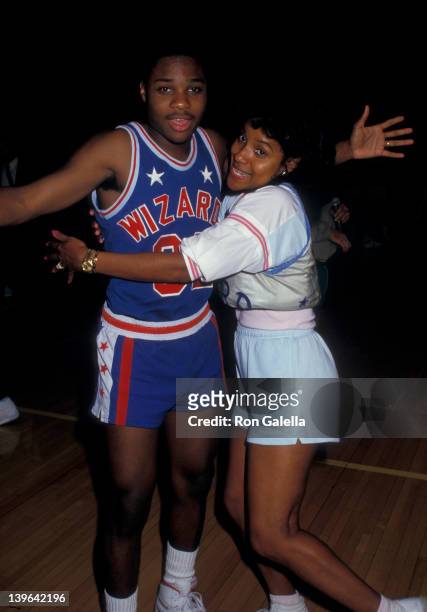 Actress Phylicia Rashad and Malcolm Jamal Warner attending "Franciscan Games" on September 26, 1987 at Madison Square Garden in New York City, New...