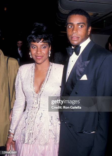 Actress Phylicia Rashad and sportscaster Ahmad Rashad attending "Jackie Robinson Awards Dinner" on April 17, 1989 at the Waldorf Hotel in New York...