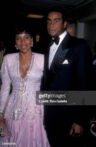 Actress Phylicia Rashad and sportscaster Ahmad Rashad attending "Jackie Robinson Awards Dinner" on April 17, 1989 at the Waldorf Hotel in New York...