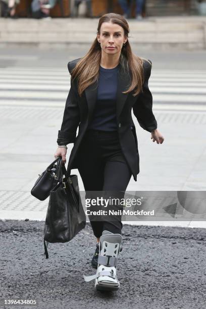 Coleen Rooney arrives at at Royal Courts of Justice, Strand on May 10, 2022 in London, England. Coleen Rooney, wife of Derby County manager Wayne...