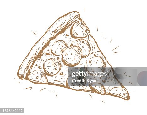 Pepperoni Pizza Sketch Pepperoni Pizza Sketch
