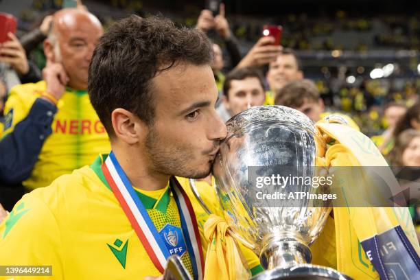 Pedro Chirivella of FC Nantes during the French Cup Final match between OGC Nice and FC Nantes at Stade de France on May 07, 2022 in Paris, France.