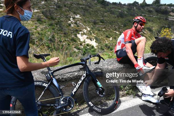Roger Kluge of Germany and Team Lotto Soudal involved in a crash during the 105th Giro d'Italia 2022, Stage 4 a 172km stage from Avola to Etna -...
