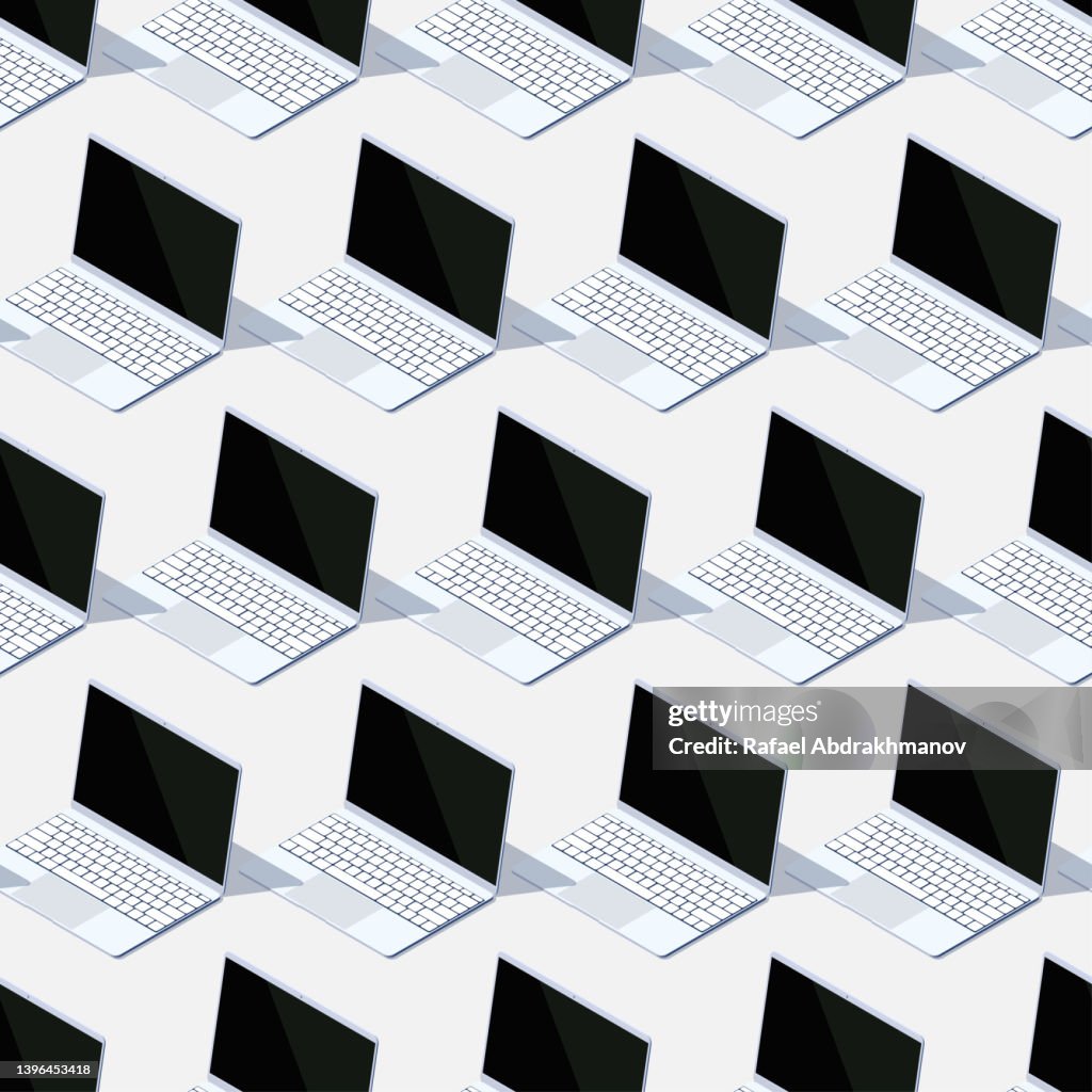 Notebook Pattern Jpg Seamless Pattern From Notebooks Vector Isometric Illustration High-Res ...