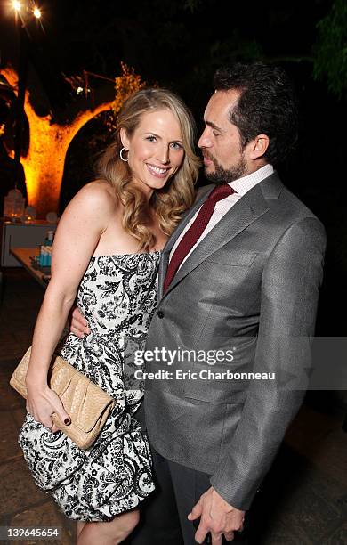 Lisset Gutierrez and actor Demian Bichir attend The Hollywood Reporter Nominees' Night 2012 Celebrating The Nine Best Pictures Nominees held at The...