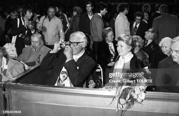 Le prince Rainier et Grace Kelly assistent au 5e Festival de cirque de Monte-Carlo, le 11 décembre 1978.