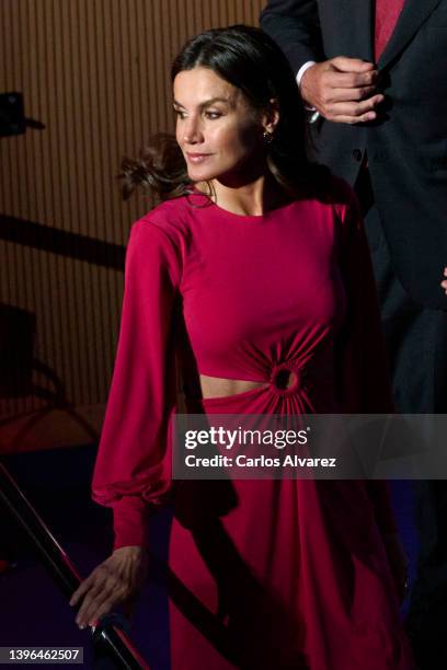 Queen Letizia of Spain attends the Red Cross Fundraising Day at the Oceanografic on May 10, 2022 in Valencia, Spain.