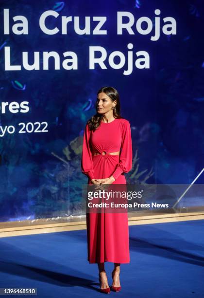 Queen Letizia presides over the commemoration of the World Red Cross Red Crescent Day, at the Oceanografic, on 10 May, 2022 in Valencia, Valencian...