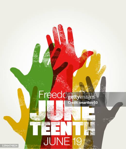 illustrations, cliparts, dessins animés et icônes de célébration de juneteenth - main noire