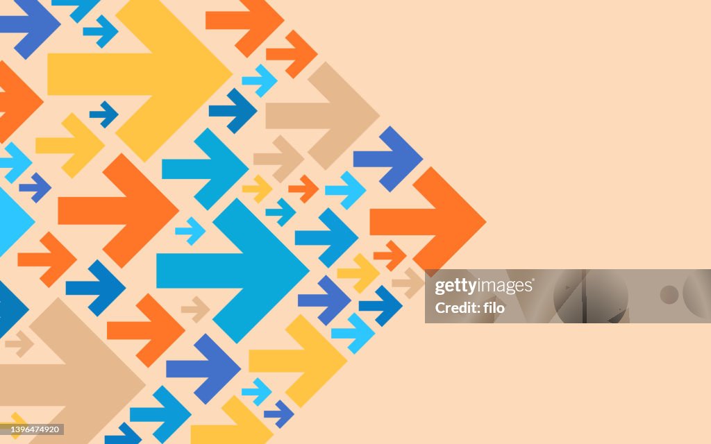 Hintergrund der Pfeilrichtung