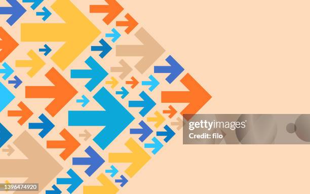 arrow direction background - decisive action stock illustrations