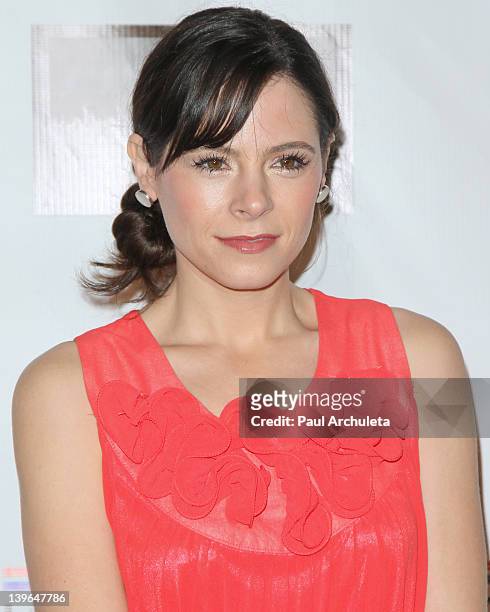 Actress Elaine Cassidy attends the US-Ireland Alliance annual Oscar Wilde Pre-Oscar party at Bad Robot Studios on February 23, 2012 in Santa Monica,...