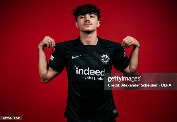 Antonio Foti of Eintracht Frankfurt poses for a portrait during the Eintracht Frankfurt UEFA Europa League Final media access day on May 09, 2022 in...