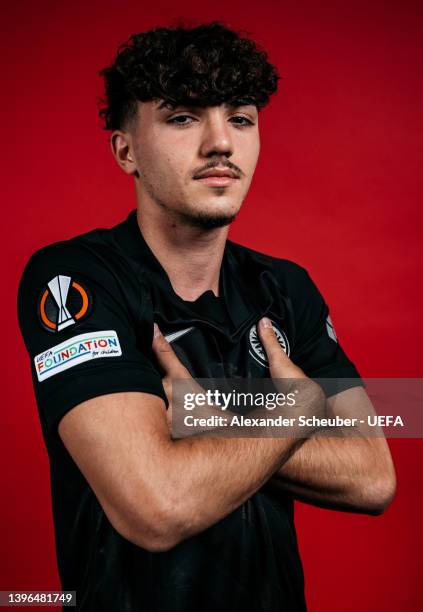 Antonio Foti of Eintracht Frankfurt poses for a portrait during the Eintracht Frankfurt UEFA Europa League Final media access day on May 09, 2022 in...