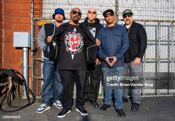 Hip hop group Cypress Hill with director Esteban Oriol are photographed for Los Angeles Times on April 12, 2022 in Los Angeles, California. PUBLISHED...