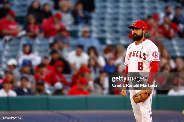 Anthony Rendon of the Los Angeles Angels at Angel Stadium of Anaheim on May 09, 2022 in Anaheim, California.