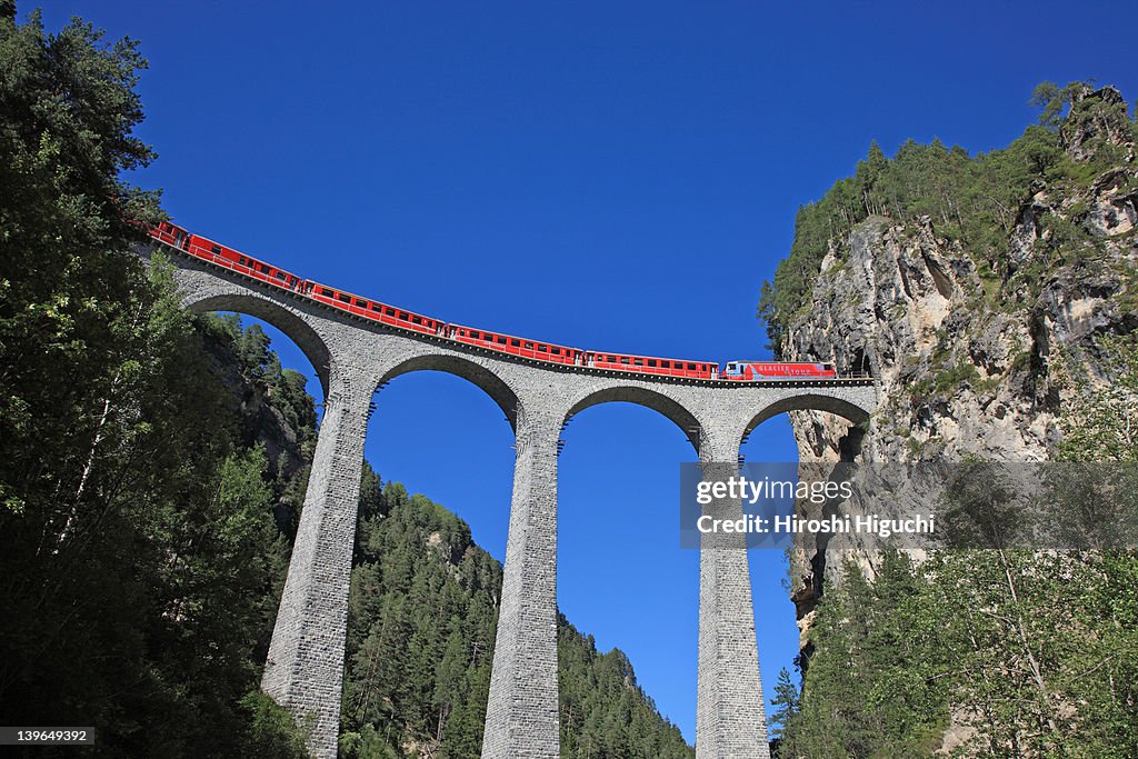 Switzerland, Rhaetian Railway in the  Albula