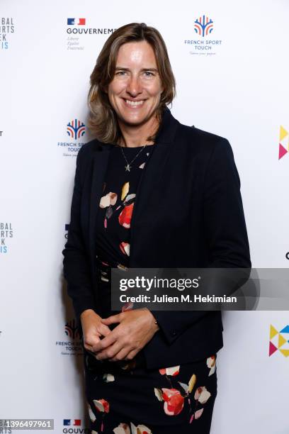 Chair of UK Sport, Dame Katherine Grainger attends the Global Sport Week - Day Two at AccorHotels Arena on May 10, 2022 in Paris, France.