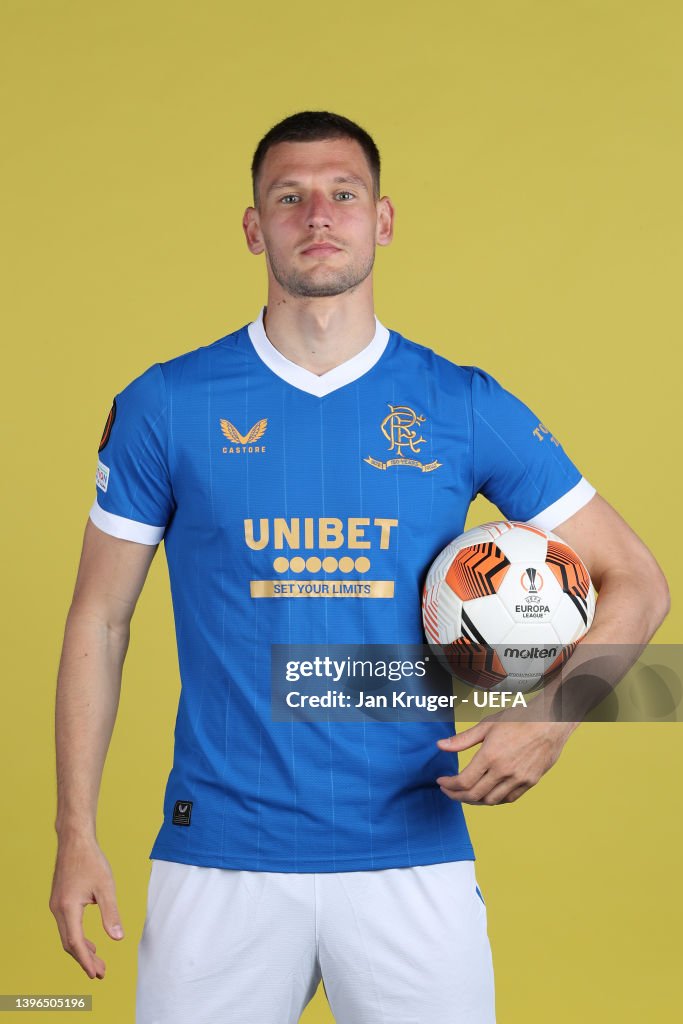 Barisic Rangers Borna Barisic of Rangers poses during the UEFA Europa League Final ...