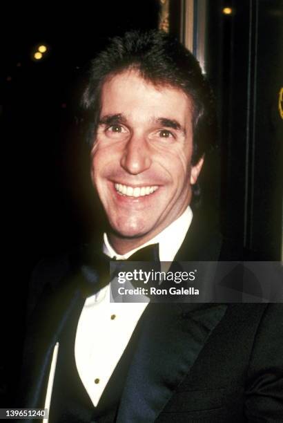 Actor Henry Winkler attends the 1983 WAIF Ball's "A Winter's Evening in the Park" Gala Honoring Gary Nardino on February 4, 1983 at Beverly Wilshire...