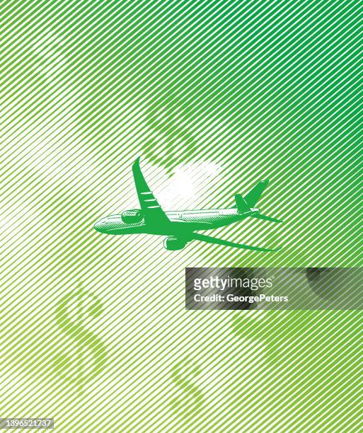 increasing airline prices - commercial airplane stock illustrations stock illustrations