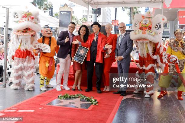 Daniel Dae Kim, Hollywood Chamber of Commerce Chair Lupita Sanchez Cornejo, James Hong, Jamie Lee Curtis and Los Angeles City Councilmember Mitch...