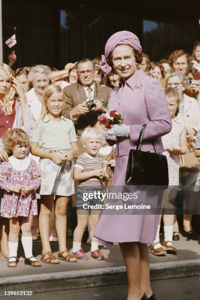 Queen Elizabeth II in Christchurch during her visit to New Zealand, 1977.