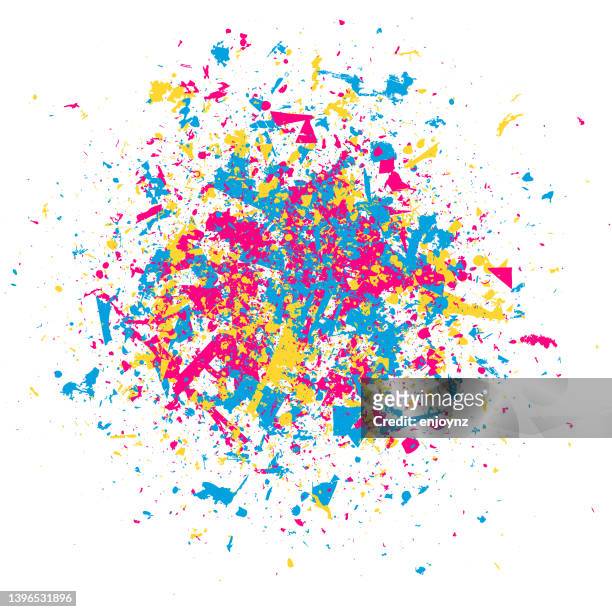 colorful party confetti splash - rainbow confetti stock illustrations