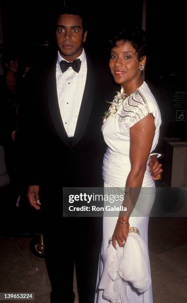 Actress Phylicia Rashad and husband Ahmad Rashad attending "Carousel Of Hope Ball Benefit" on October 2, 1992 at the Beverly Hilton Hotel in Beverly...