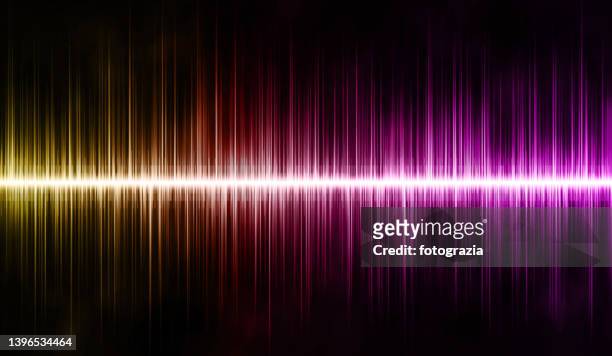sound waveform - wide stock-fotos und bilder