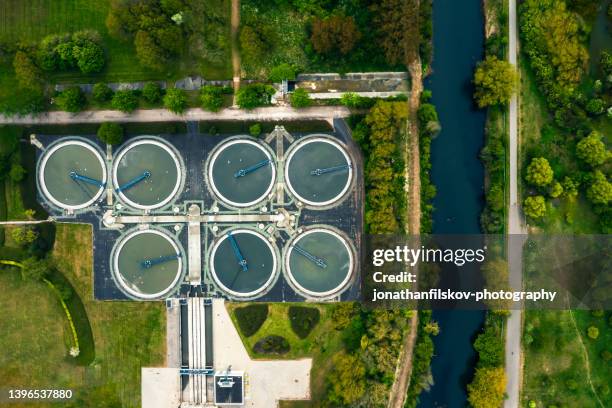 sewage treatment plant - sewage bildbanksfoton och bilder