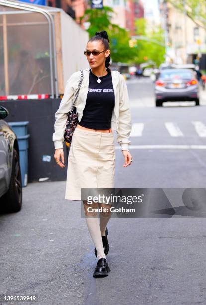 Bella Hadid is seen on May 10, 2022 in New York City.