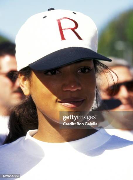 Model Veronica Webb attends the Second Annual Revlon Run/Walk for Women's Cancer Research on May 13, 1995 at 20th Century Fox Studios in Century...