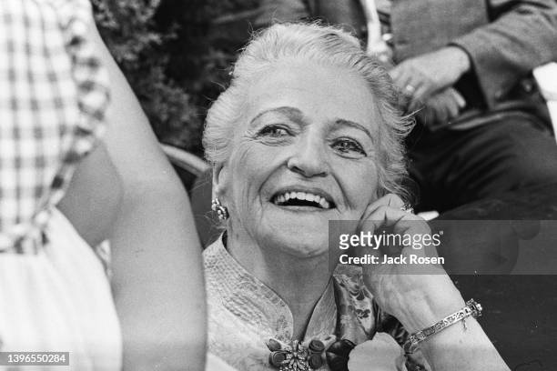 View of American author Pearl S Buck as she smiles during at her 80th birthday party, Doylestown, Pennsylvania, June 26, 1972.