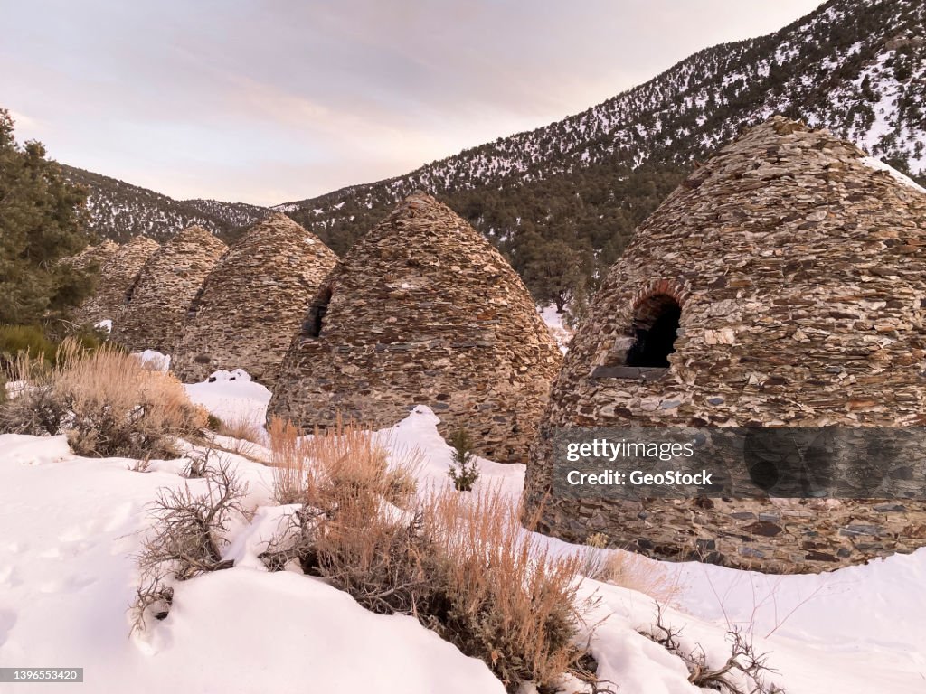 Charcoal kiln mining relics in Death Valley