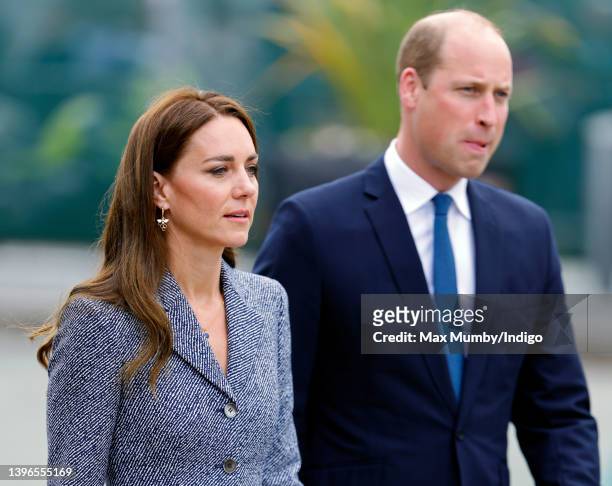 Catherine, Duchess of Cambridge and Prince William, Duke of Cambridge attend the official opening of the Glade of Light Memorial at Manchester...