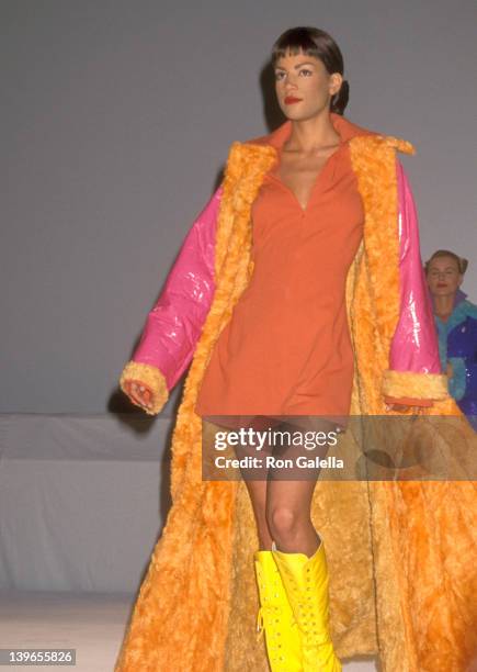 Model Veronica Webb attends the Eighth Annual California Fashion Industry Friends of AIDS Project Los Angeles Benefit Dinner and Fashion Show...