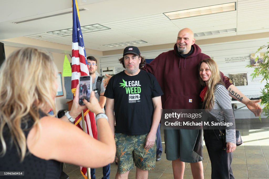 PA Democratic Senate Candidate John Fetterman Campaigns Ahead Of Primary Election