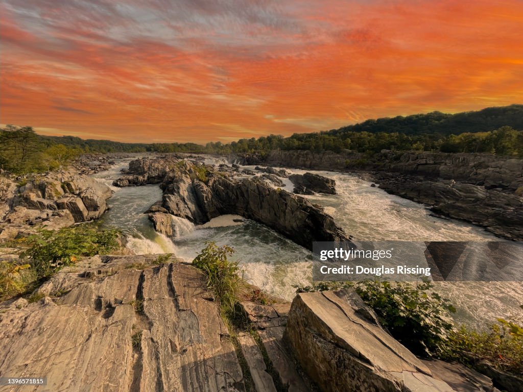Parque Nacional Great Falls - Puesta de sol