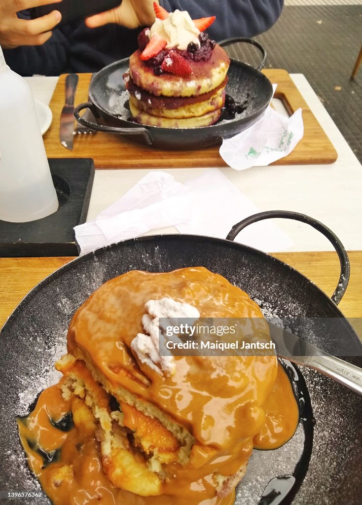 Traditional argentinian breakfast with dulce de leche