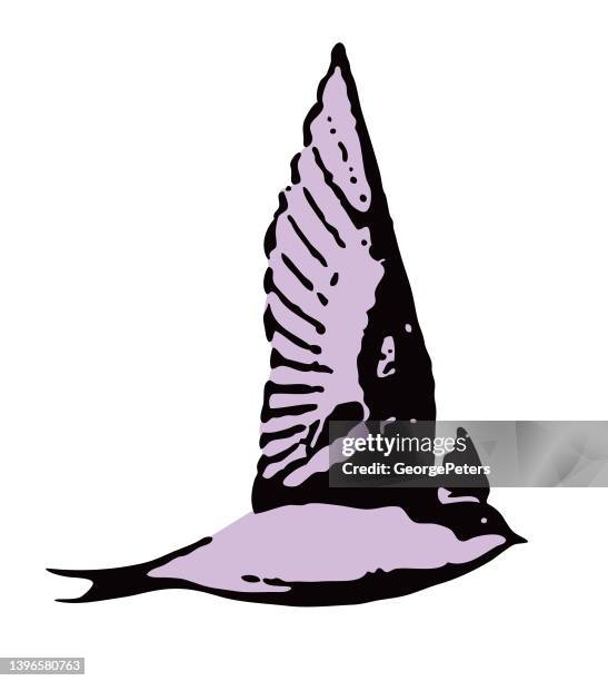 tree swallow flying - purple martin stock illustrations