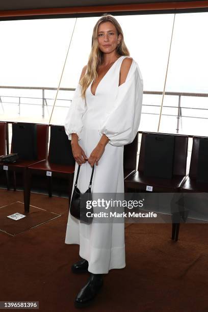 Renee Bargh attends the ESSE show during Afterpay Australian Fashion Week 2022 Resort '23 Collections at Bennelong, Sydney Opera House on May 11,...