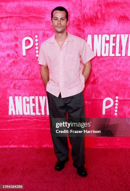 Dylan O'Brien attends an exclusive screening and premiere for "Angelyne", hosted by Peacock, at Pacific Design Center on May 10, 2022 in West...