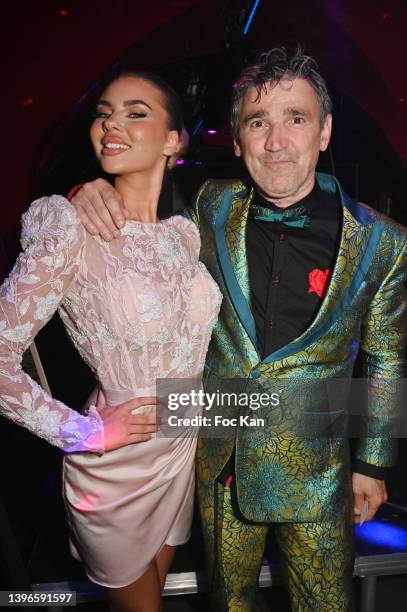 Model/influencer Tiziana Di Garbo and "Le Petit Echo Des Arts Et de La Mode" editor in chief Luigi di Donna attend "Le Petit Echo Des Arts Et de La...