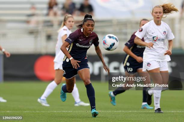 Nicoli Kerolin of the North Carolina Courage chases the ball during the NWSL Challenge Cup Final between Washington Spirit and North Carolina Courage...