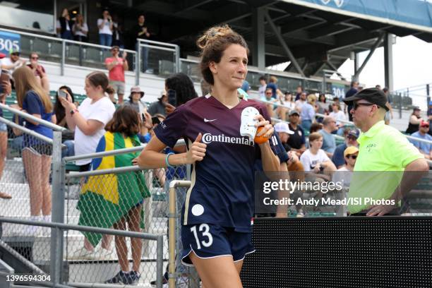 Ryan Williams of the North Carolina Courage takes the field before the NWSL Challenge Cup Final between Washington Spirit and North Carolina Courage...