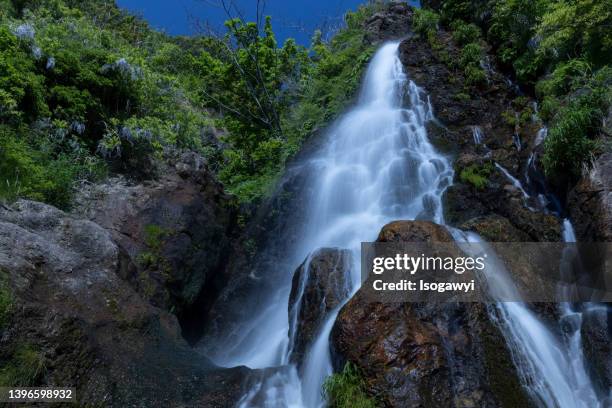 waterfalls in early summer - local landmark ストックフォトと画像