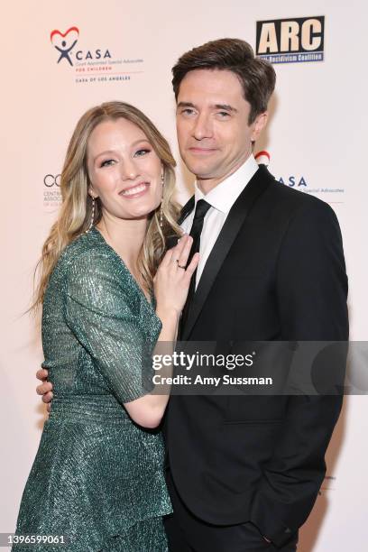 Ashley Grace and Topher Grace attend the 10th Annual CASA/LA Benefit REIMAGINE Gala at Skirball Cultural Center on May 10, 2022 in Los Angeles,...