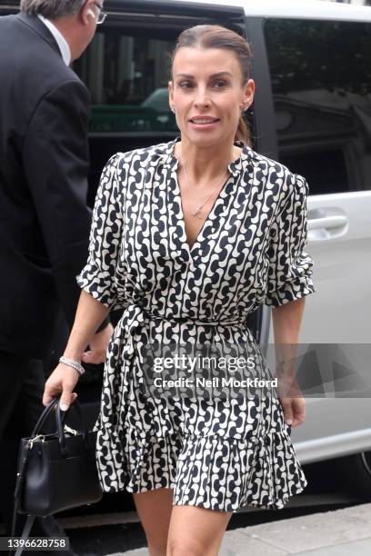 Coleen Rooney arrives at Royal Courts of Justice, Strand on May 11, 2022 in London, England. Coleen Rooney, wife of Derby County manager Wayne...